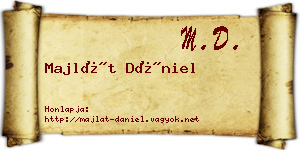 Majlát Dániel névjegykártya